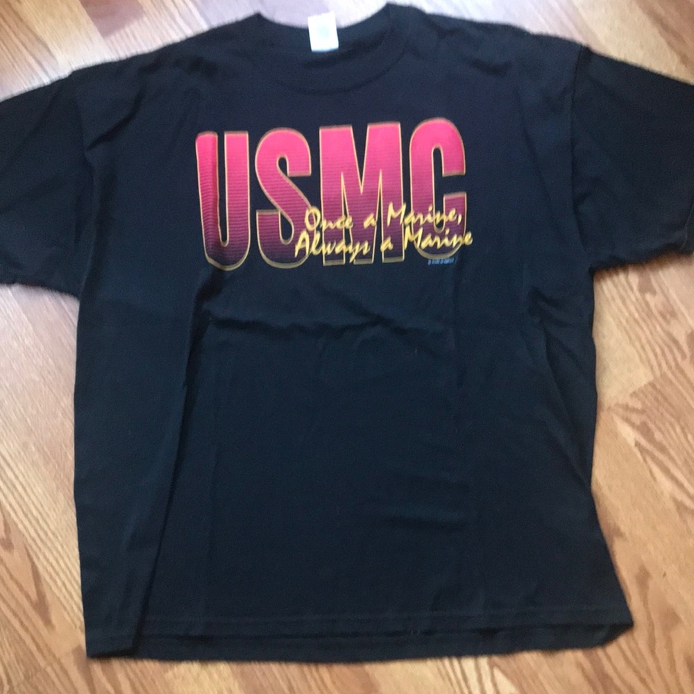 Black USMC Graphic T-Shirt